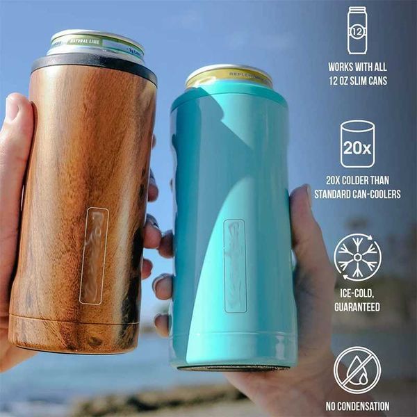 water bottle 12oz Vacuum Beer Thermos Double Wall Outdoor Cold-Keeping Juice Cola Cans Bottle Creative 304 Stainless Steel Beer Cooler Cups