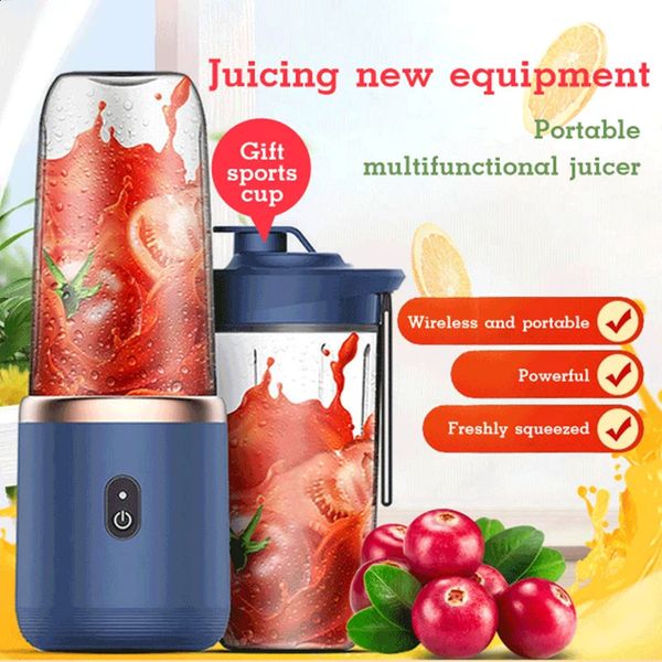 Dual cup multifunctional Usb fruit blender portable electric juice milkshake juicer 240817