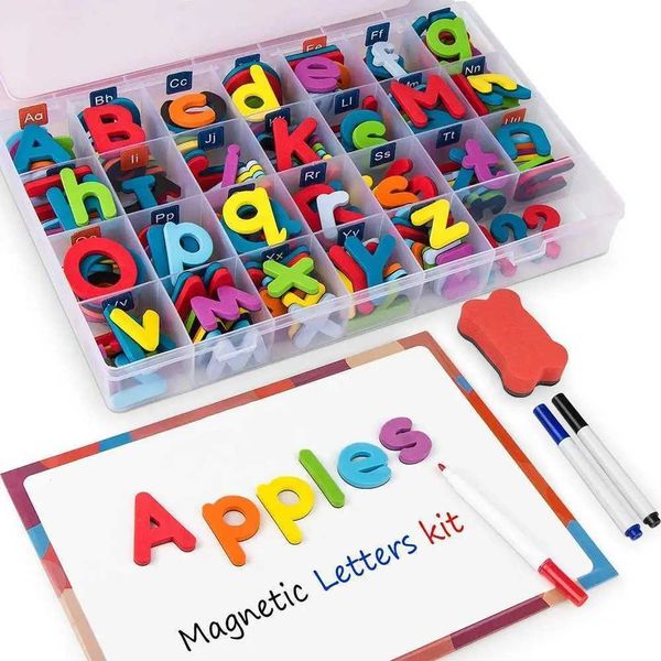 Magnetic Letters 10-26 Pcs Uppercase Lowercase Foam Alphabet ABC Magnets For Fridge Refrigerator Educational Learning Toys Set Y240820