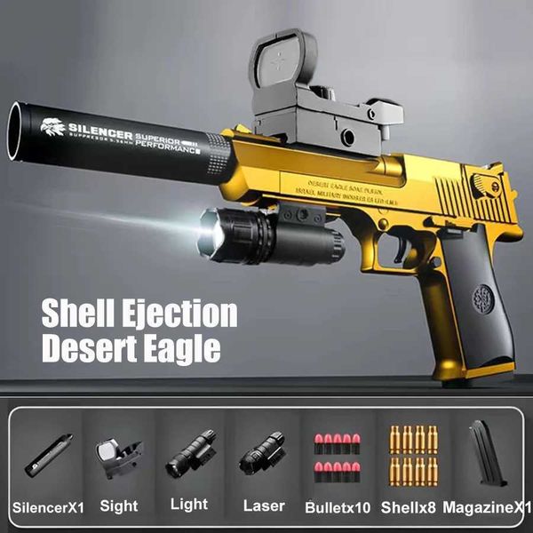 Shell Ejection Desert Eagle G17 Soft Bullet Toy Gun Airsoft Pistol Foam Launcher for Kids Boys Gift CS Shooting Games WeaponsC250117