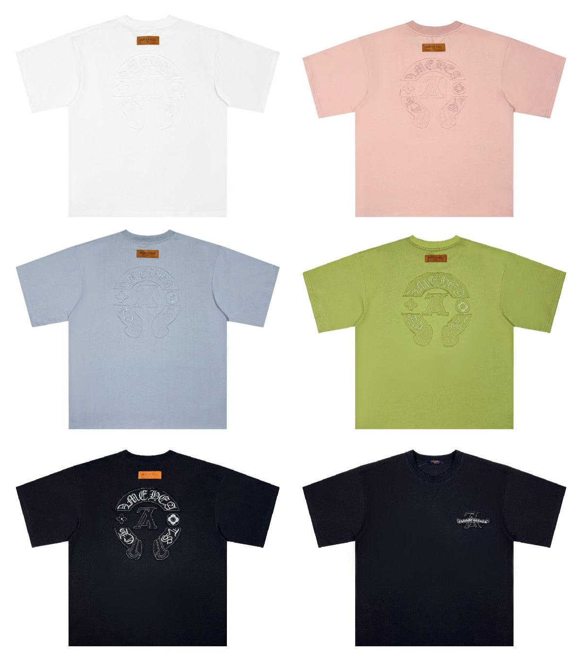 Rep L X Chrome hearts Men&#039;s Women&#039;s T shirts Brand Short Sleeve T-Shirt Couples Shirts 5 colors M-XL 487895