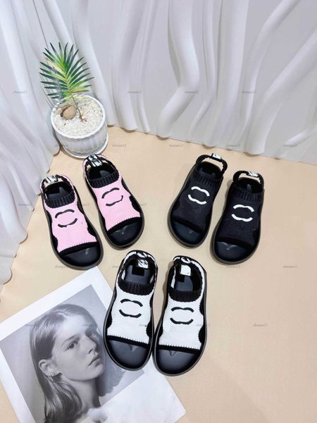 Luxury baby Sandals Knitted Kids shoes Cost Price Size 26-35 Including cardboard box Letter logo printing child Slippers