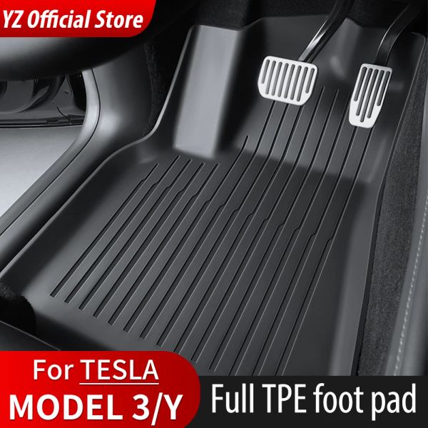 YZ TPE Floor Mats Model 3 Y 2021-2023 Car All Weather Waterproof Non-slip Trunk Mat Special Car mat Accessories For Tesla