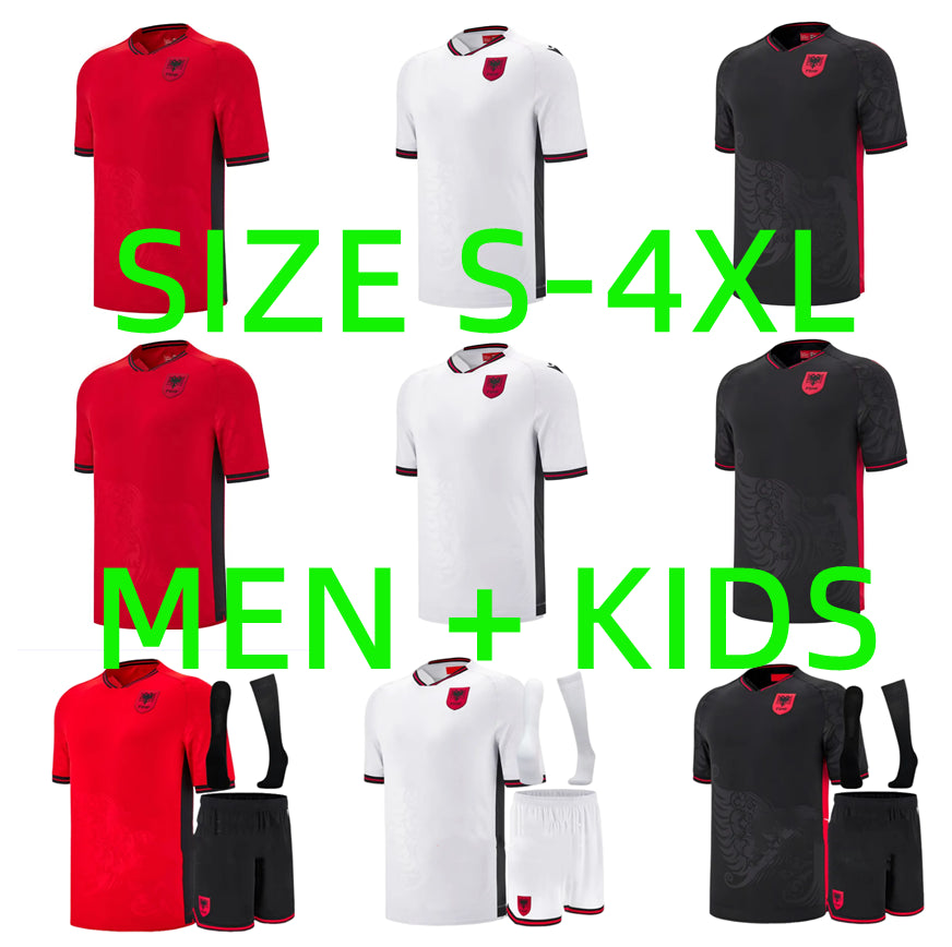 XXXL 4XL 25 26 Albania National Football Team Soccer Jerseys 2025 2026 ASANI UZUNI ASLLANI MUCI N.BAJRAMI LACI RAMADANI Football Shirts Uniforms Men