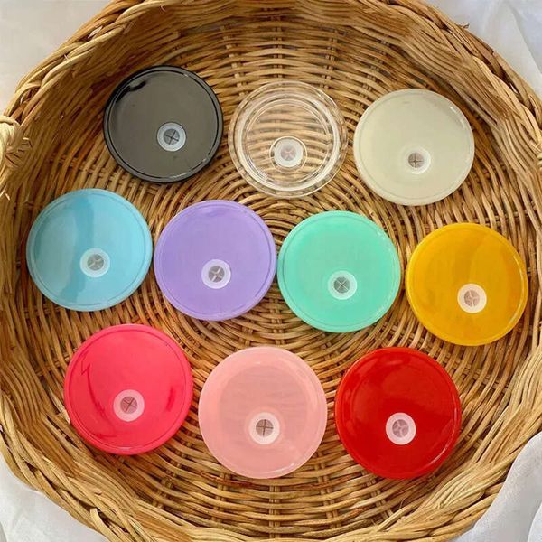 Ship Wholesale BPA To Ready Free Reusable Replacement Colorful Jelly PP Plastic Acrylic Lids For 16Oz 20Oz Glass Beer Ca
