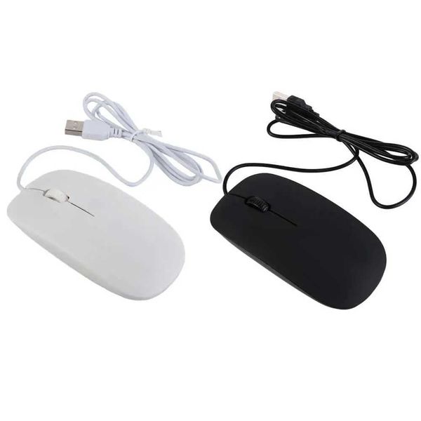 New Arrival Laptop mouse optical mouse Usb wired mouse for PC gaming mouse 1200dpi black and white ultra-thin wired mouse T250102