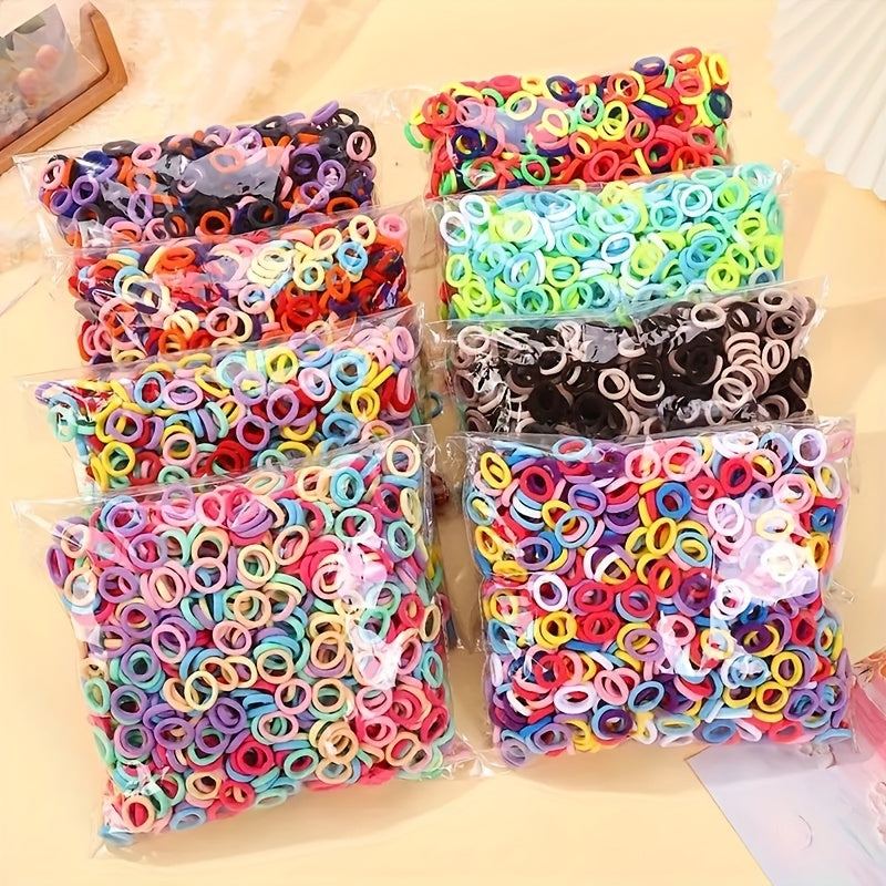 TEMU 300 Pack High Durable Candy-colored Thumb Headbands - Soft Stretchy Hair Bands For S, , Multicolor Assortment, Individually Wrapped For Daily