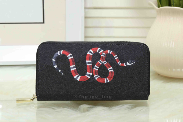 Women Animal Short Wallet Leather Men Long Wallets clutch bag Black Snake Tiger Bee Women Card Holders Purse Woman Wallet Purses