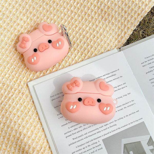 ddmygifts Butterfly Love Pig Pro is suitable for Bluetooth wireless 1-2-3 generation headphone cover cartoon silicone A