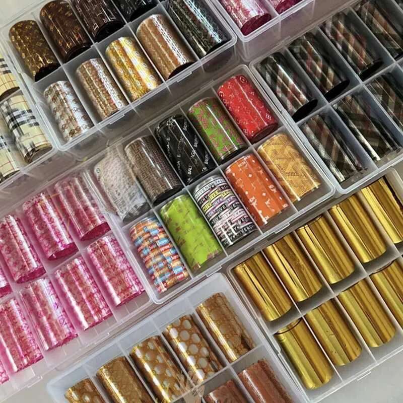 Design Nail Art Print Nail Foils Stickers Decal Sliders Transfer Foil WrapTips DIY Manicure Decoration