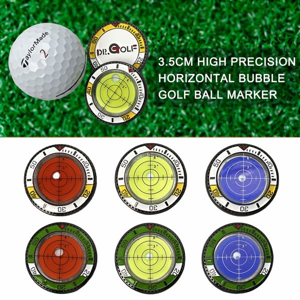 New Version 3.5cm Dr.Golf High Quality Water Level Golf Marker Portable Golf Green Slope Putter Level Golfer Accessory