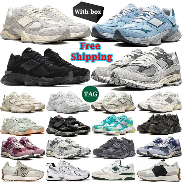 Free Shipping With box 2024 New Designer Sneakers running Shoes men woman Triple Black White Grey Sea Salt mens womans sport outdoor Shoes T