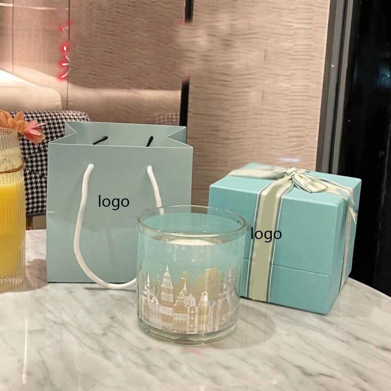 Designer Blue Aromatherapy Candle Gift Box, Suitable for Bedroom, Living Room, Indoor Atmosphere Candles, Romantic Evening Proposal Supplies-1