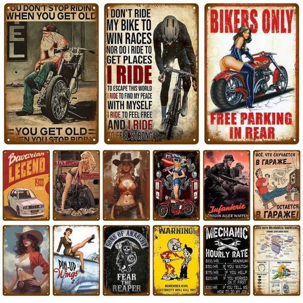 Iron plate metal logo garage bar club people cave home decoration wall decoration art retro car oil and gas tire racing tin logo poster X241