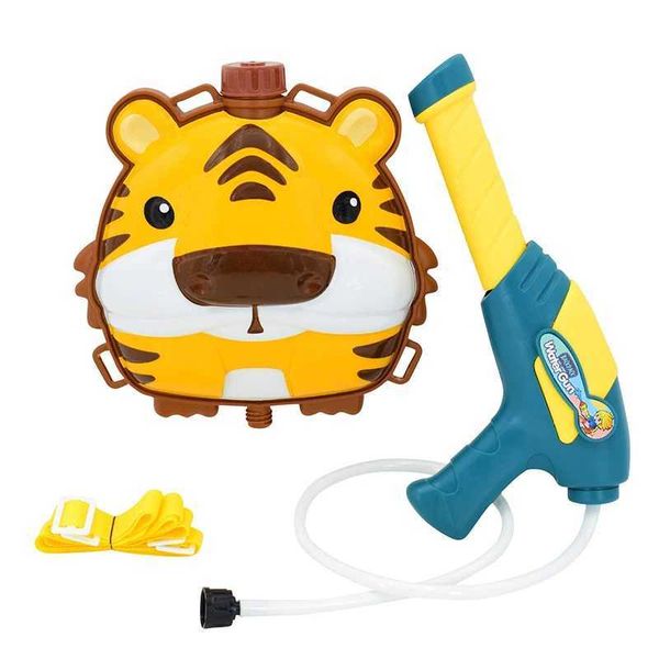 Pressure Backpack Water Gun for Kids Tiger Water Toy Large Capacity Water Guns Summer Pool Beach Outdoor Waterproof ToysM240808
