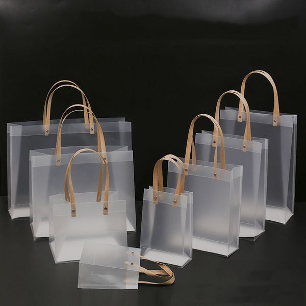 Wrap 10pcs Transparent Gift Bags Wedding Birthday Christmas Party For Guests Candy Souvenir Packaging Bag Custom Gifts Handbag 230609