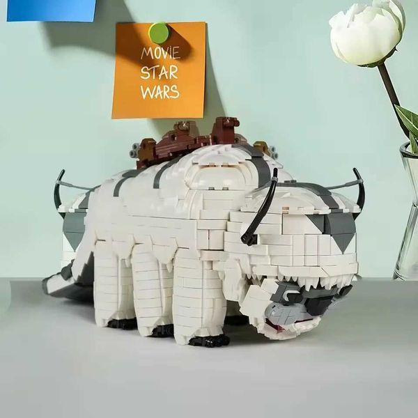 Blocks MOC The Last Airbender Flying Cow Animal Appa Sky Bison Model Building Block Set Brick Toys Birthday Gift for Kids Y241228R50K