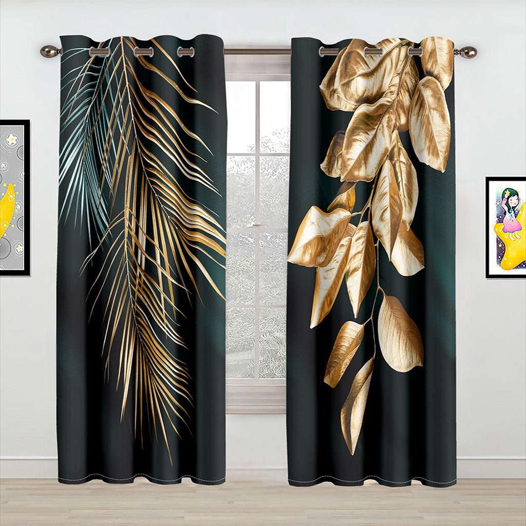 YL-37075 High-precision Customized 3D Curtain Printing Finished Landscape Wave Curtain Blackout Curtain