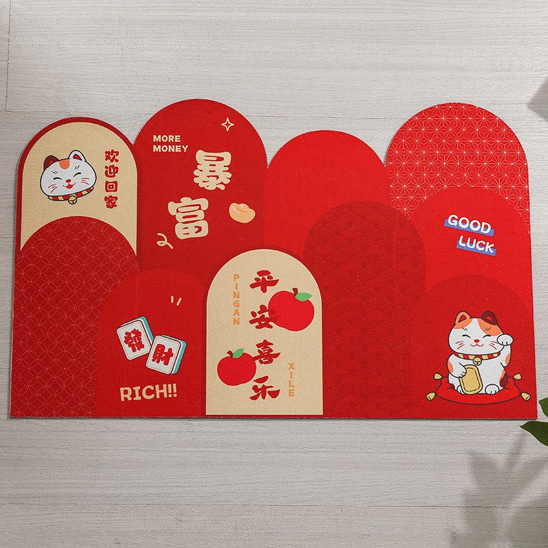 Printed Floor Mat Red Everything Goes Well Festive Entrance Entrance Porch Floor Mat New Year Floor Mat