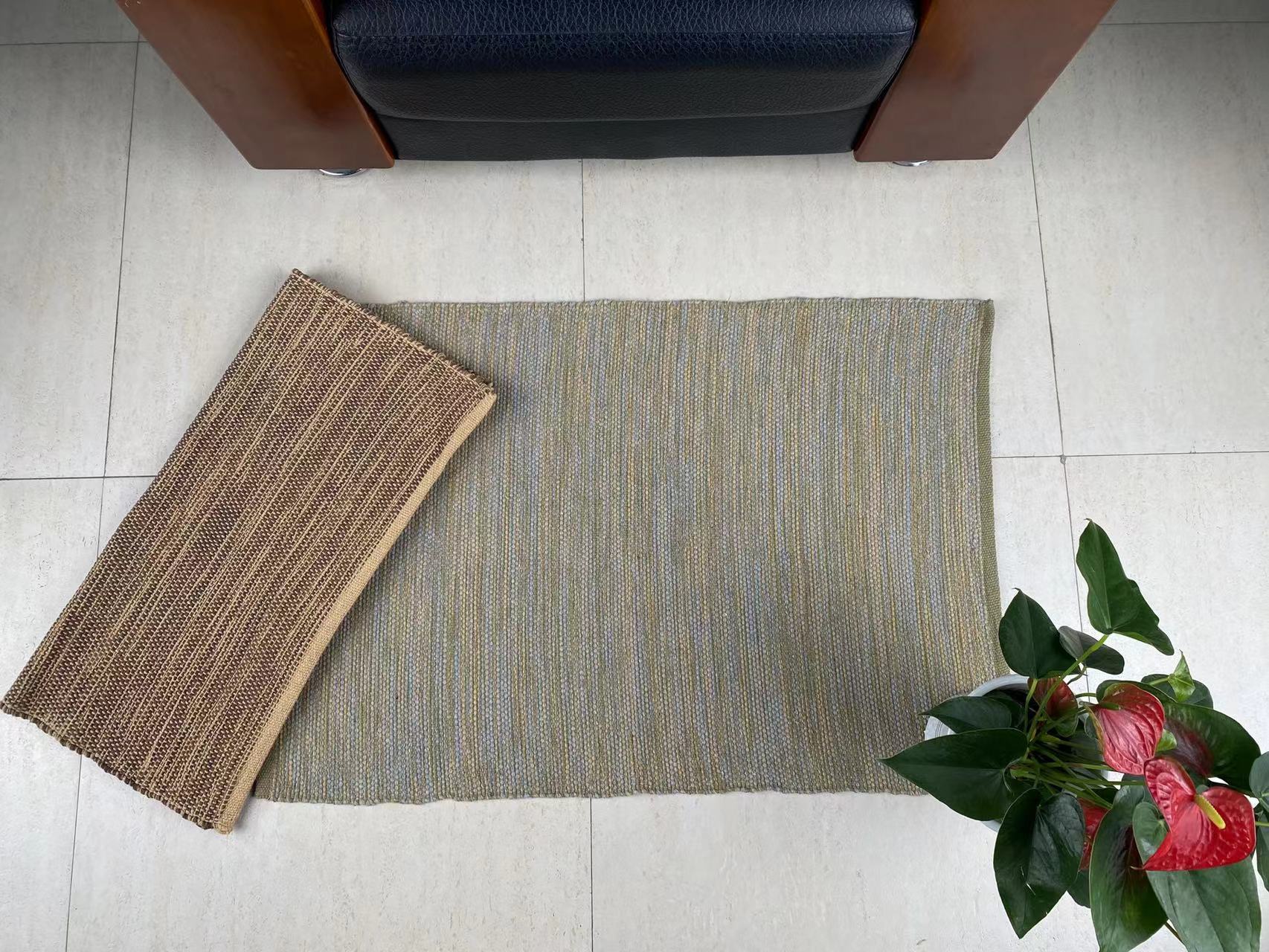 Handwoven Soft Comfortable Cotton Yarn Floor Mat with Vibrant Colors