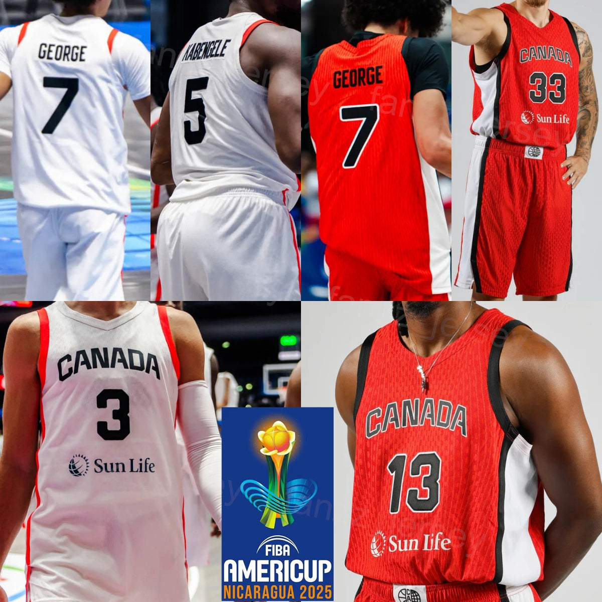Print Basketball Canada Jerseys 25-26 AmeriCup Woman Youth Man 7 Kyshawn George 5 Mfiondu Kabengele 11 Leonard Miller 3 Nate Darling 33 Kyle Wiltjer