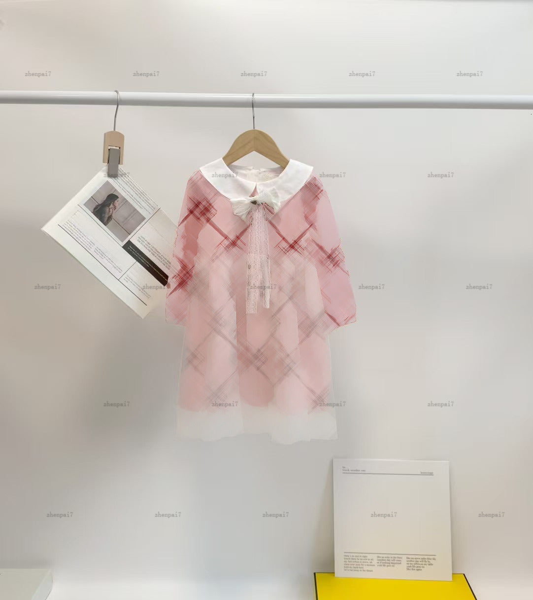 Top Girls dress Letter printing kids dress Doll girls dresses Long sleeves baby skirt Baby Clothes A209X06N052