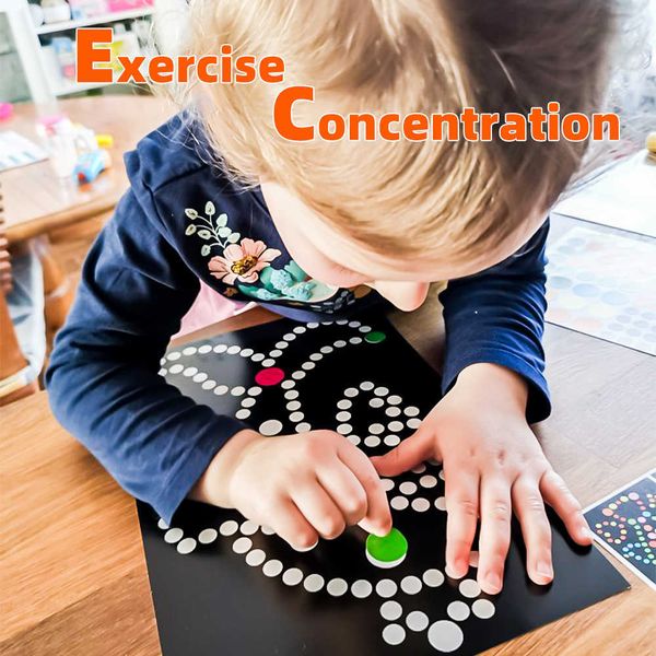 2pcs-set DIY Cartoon Dot Puzzle Colorful Cute Animal Learning Early Education Toys Primary Mosaic Sticker Games For Kids Gifts 50set Wholesa