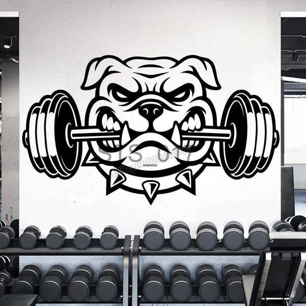Other Decorative Stickers Bull Dog Gym Wall Decal fitness Decor Workout Dog Lover Strong Gym Wall Stickers Gym Decor Workout Motivation Stic