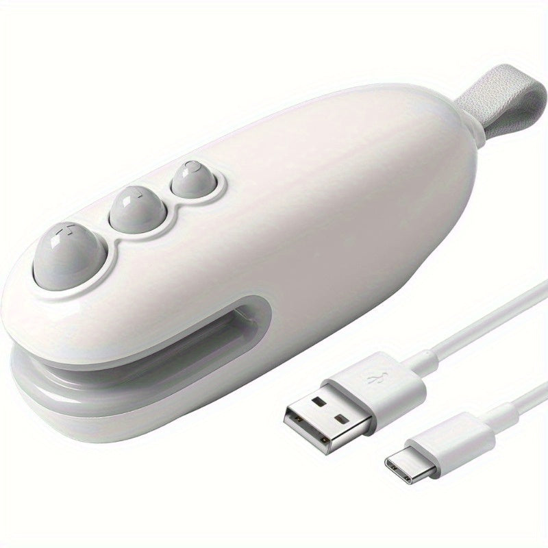 TEMU 1pc Mini Bag Sealer, 2in 1 Heat Sealer With Cutter, Portable Resealer Machine For Chip, Plastic Bags Food Storage Snacks