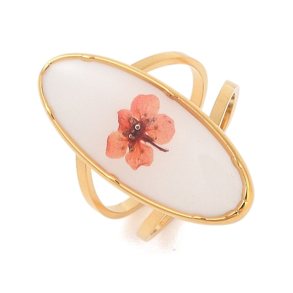 Bagues ouvertes en acier inoxydable 304 à placage ionique ovale (IP) pour femmes