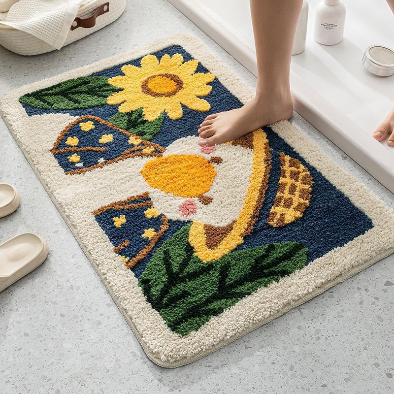 Bathroom Water-absorbent Floor Mats Bathroom Door Stepping Mats Cartoon Cute Non-slip Household Carpet Door Mats