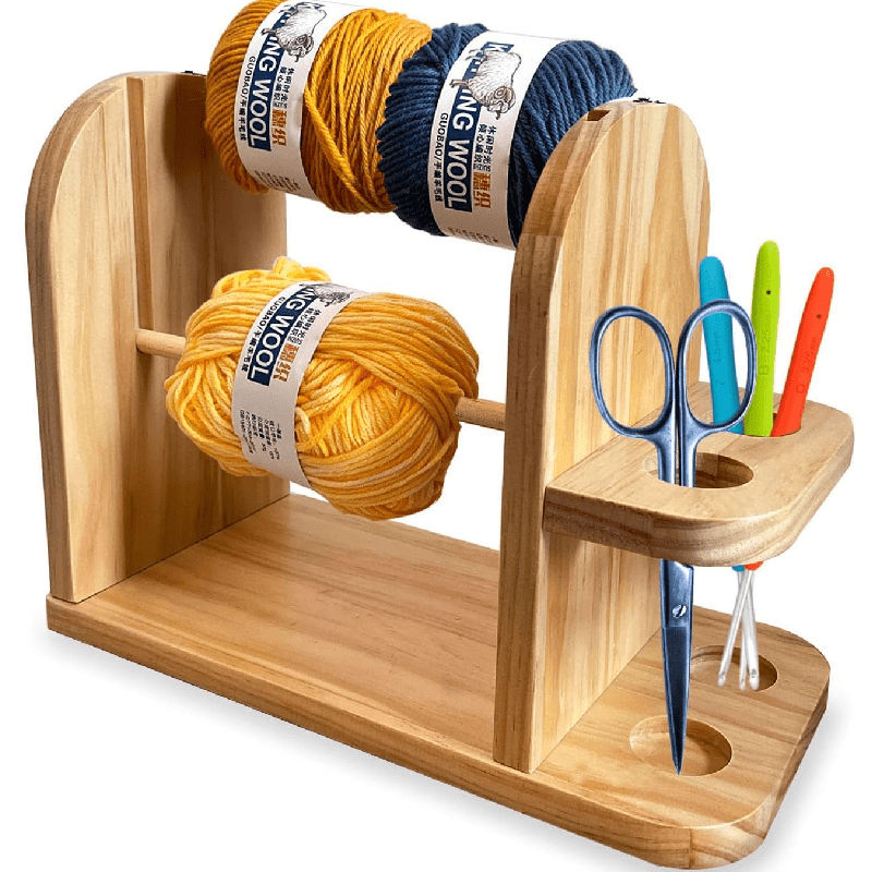 TEMU Yarn Holder For Crocheting Crochet Accessories Crochet Yarn Holders Portable Yarn Holders Double Rotating Yarn Ball Holders For Crochet Handmade
