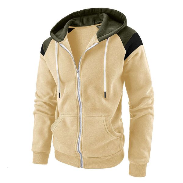 New Contrast Color Fashion Sweater Men S Casual Sports Top