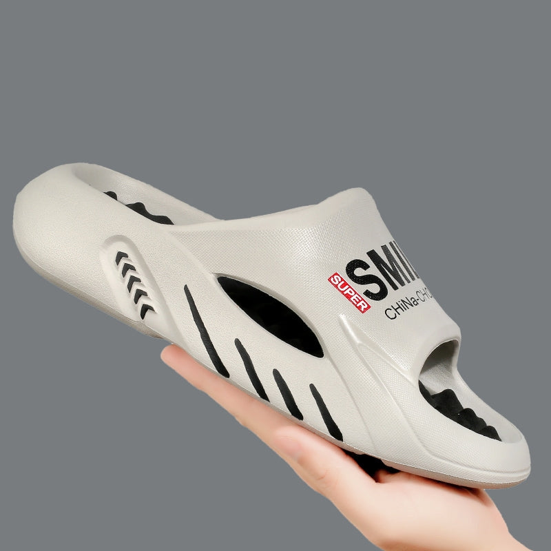 Men&#039;s Massage Slippers Comfortable Soft Slides Indoor Outdoor Sandals Beach Shoes Flip-flops Men Home Slippers Big Size 46 47