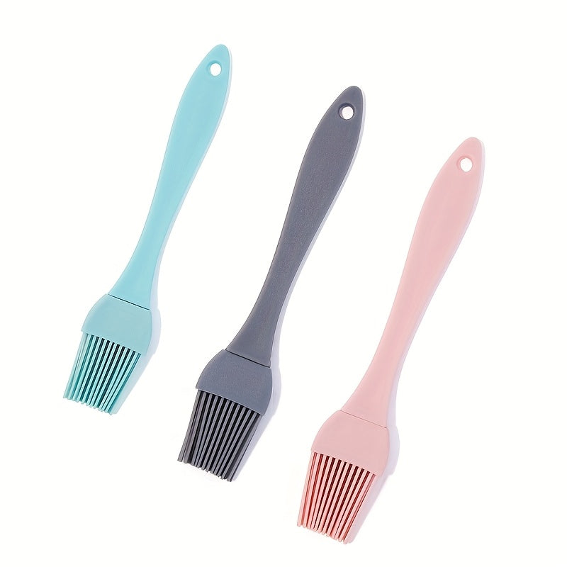 TEMU 3pcs Silicone Grill Brush Set, Detachable Kitchen Utensils For Grilling And Cooking, Nordic Style Small Bristle Brushes