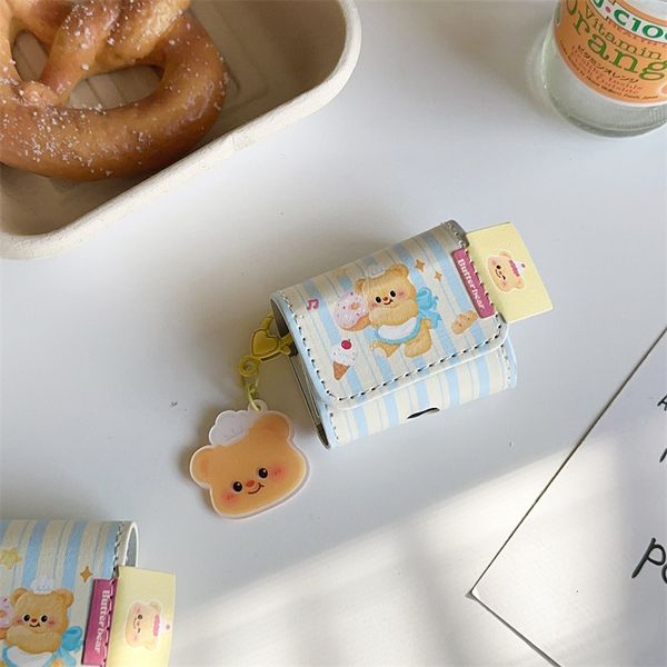 ddmygifts Sweet Donut Ice Cream Butter Bear Suitable for Pro2 Bluetooth Wireless Earphone Flip Cover 3 A