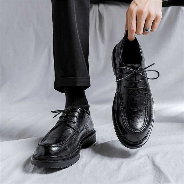 Hip Men Dress Shoes Suit Leather Shoes Mens Autumn British Style Formal Dress Business Casual Mens Wedding Groom Shoes 241009