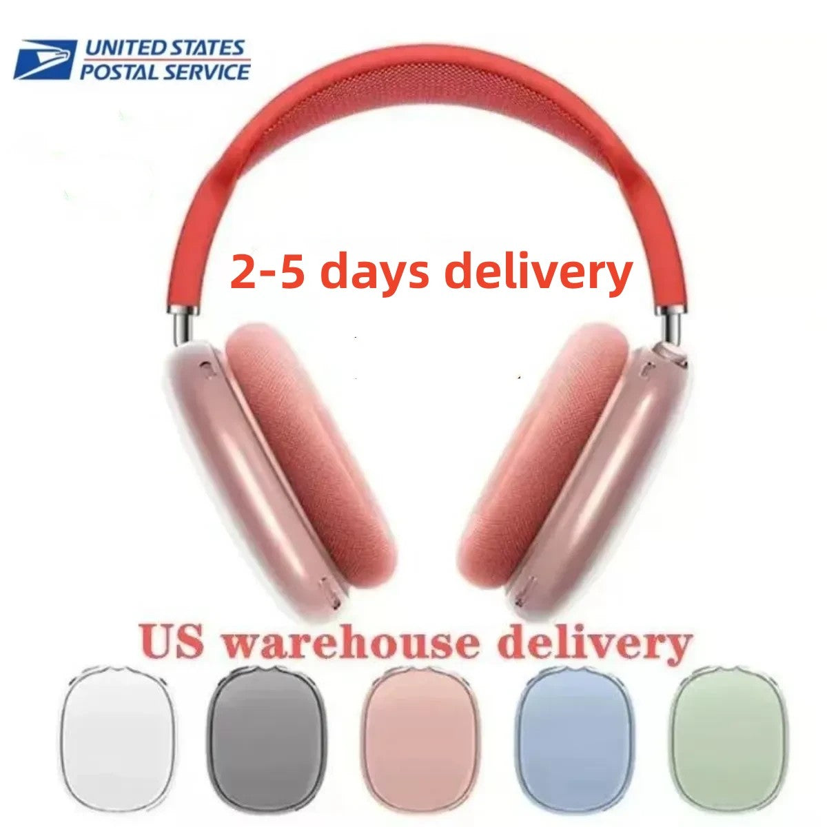 USA Stock For B1 pro Max 2 3 4 Wireless Earphone Accessories Transparent TPU Solid Silicone Waterproof Protective case Maxs pro Headphones Headset c
