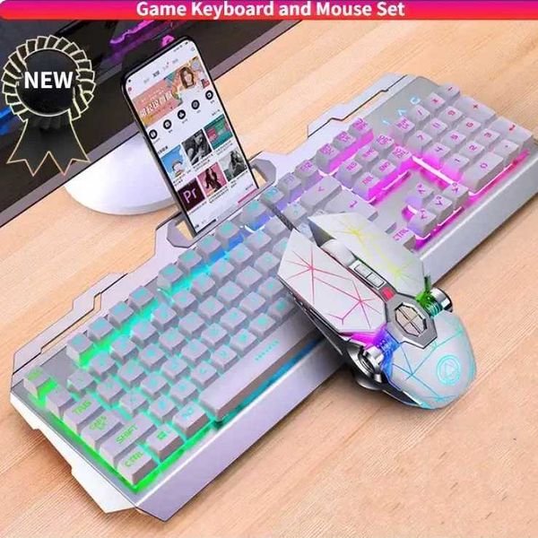 GX2 Wi Cbo 104 Keys LED Light Changeable Waterproof RGB Backlit Gaming Mechanical Keyboard And Mouse Set for Desktop LaptopQ251203