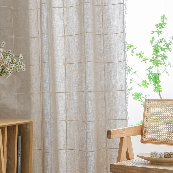 D220 Transparent Embroidered Butterfly Screen for Bedroom and Living Room - Traditional Chinese Style Curtain