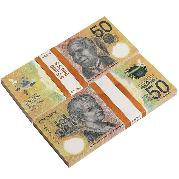 Novelty Games Prop Aud Banknotes Australian 20 50 100 Paper Copy Fl Print Banknote Money Fake Monopoly Movie Props Drop Deliv Dhdap