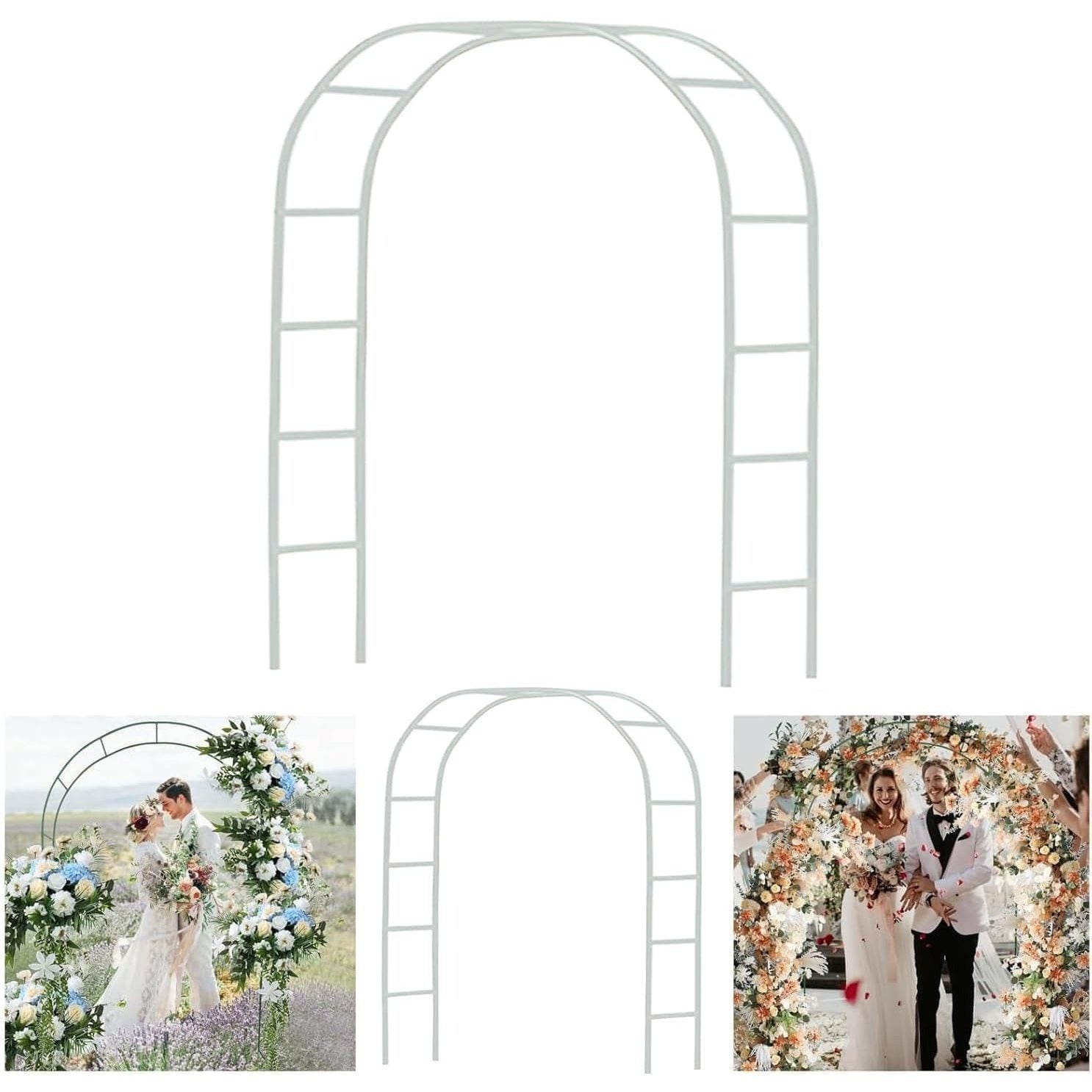 TEMU Wedding Arch 2 Sizes Metal Garden Arch - Metal Garden Arch Assemble For Climbing Plant, Party Decoration Wedding Decoration - Wide