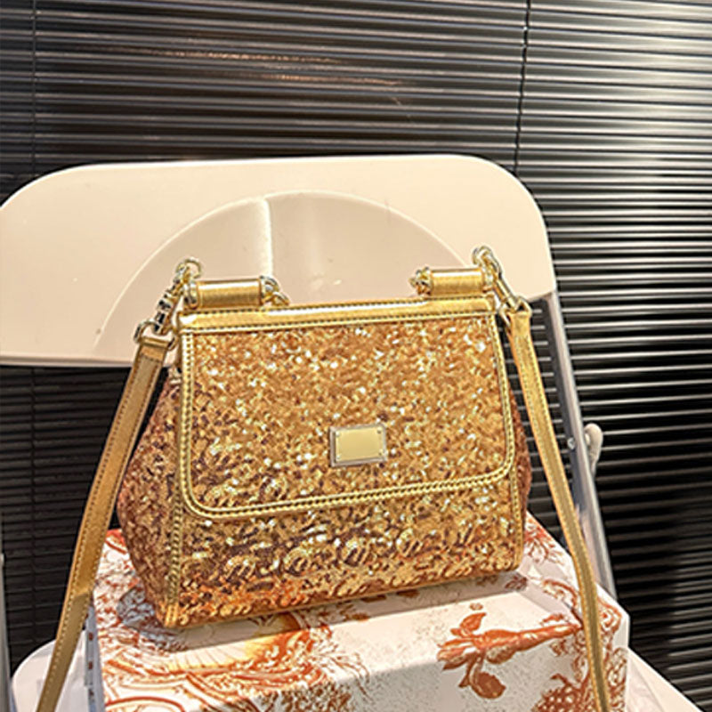 Shoulder Bags Crossbody Bag Handbag Tote Bags Cowhide Leather High Quality Designer Bags For Women Underarm Bag Removable Shoulder Strap Sequin Deco
