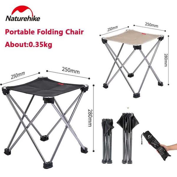 Naturehike Ultralight aluminum alloy portable fishing chair outdoor folding bench picnic 900D Oxford cloth cam suppliesW241111