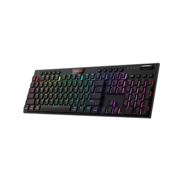 Keyboards Redragon K618 Horus Wireless RGB Mechanical Keyboard Bluetooth-2.4Ghz-Wired Tri-Mode Low Profile Gaming Keyboards H241123
