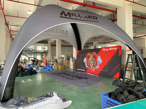 Factory hot sale water proof custom inflatable tent branded trade show air tent X spider air dome for outdoor commercial events
