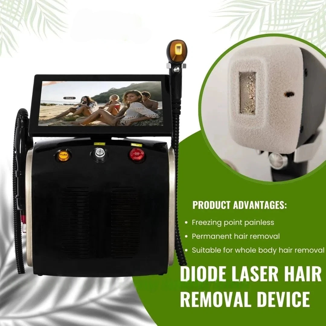 Professional Diode and Nd Yag Laser 2 in 1 755nm 808nm 1064nm Hair Removal Machine Portable Picoseconds Laser Tattoo Remover