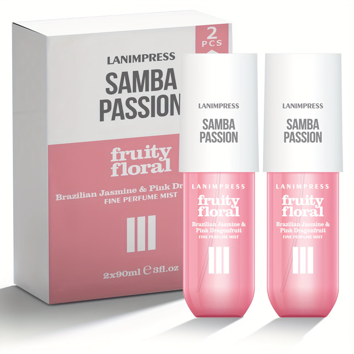 TEMU 2 Pcs Set Brazilian Body&hair Fragrance Mist, Body Spray, Long-lasting, Eau De Parfum Body Spray For Women, Perfect Gifts For Romantic Dates,