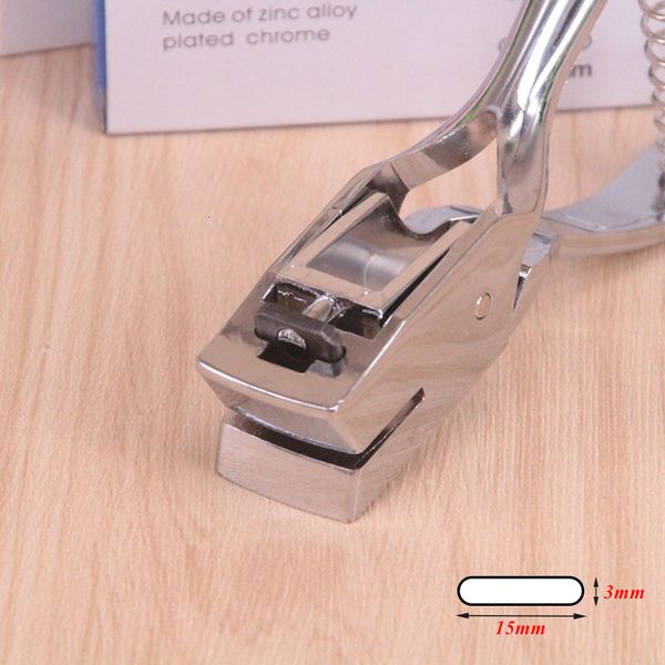 Clamp Oval Shape Hole Punch Manual PVC Card Slot er Po Badge Tag Making Scrapbooking Tool Office Stationery 221130