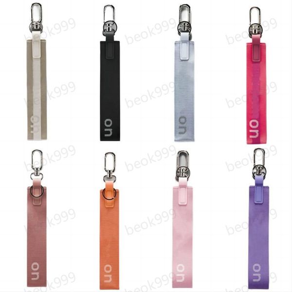 Yoga never lost keychain yoga keychain fashion yoga women fitness running elastic womans keychains high qualitycoin bag pink pocket bag